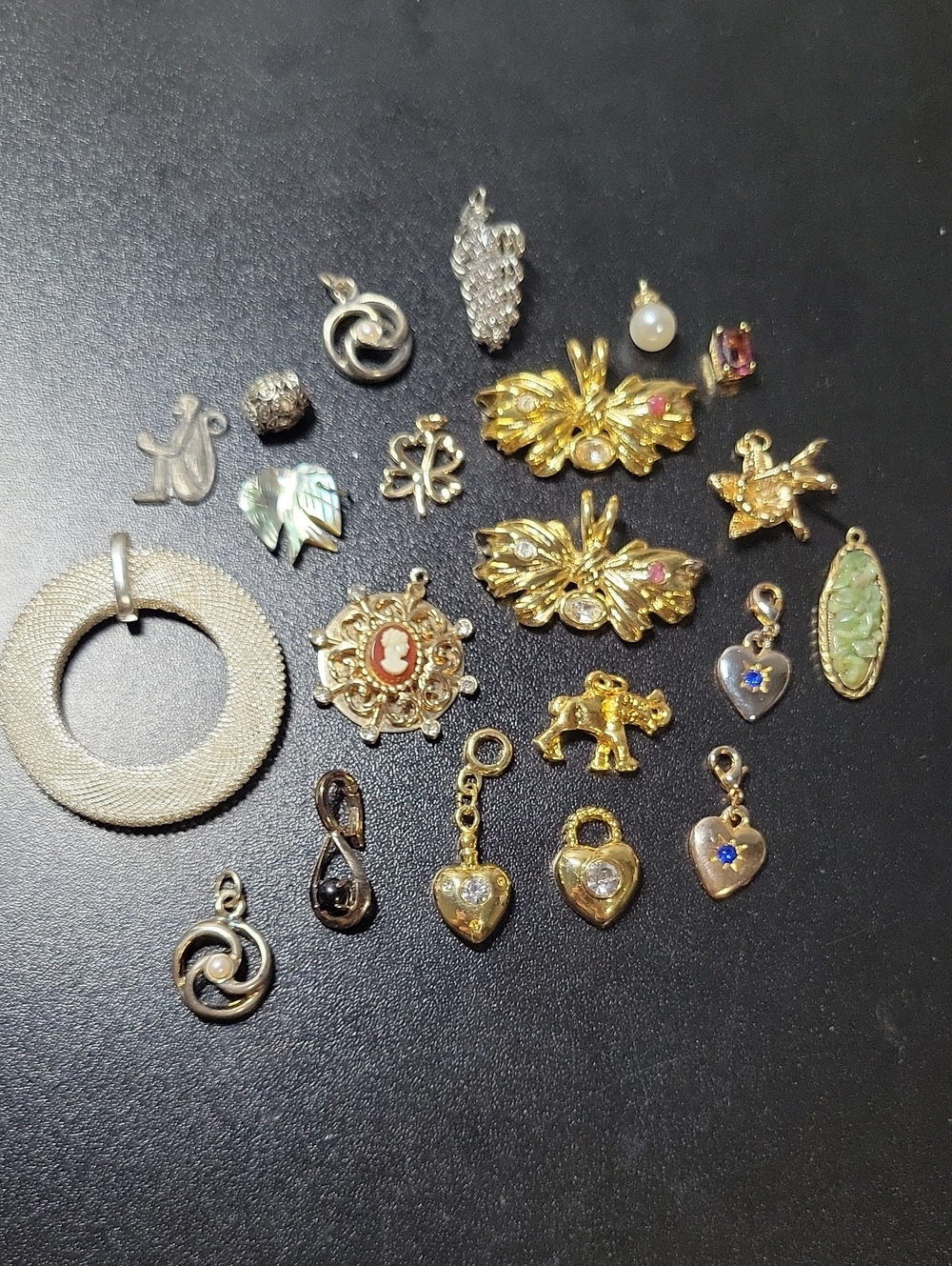21 Assorted Women’s Jewelry Charm Lot - Mixed Metallics